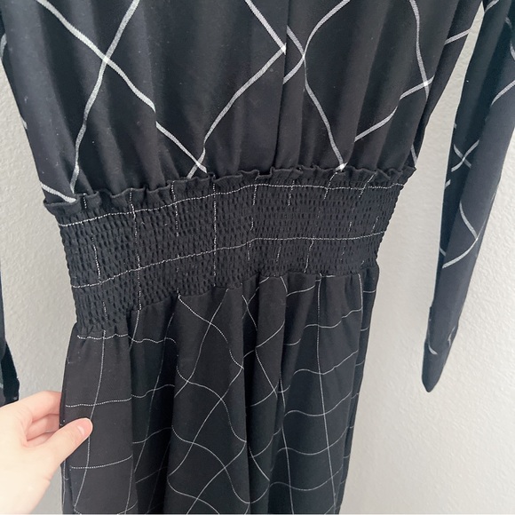NWOT Maje Ralek Checked Asymmetric Midi Shirt Dress - Picture 7 of 11